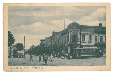 2617 - CHISINAU, Marchet, street Puskin, Moldova - old postcard - used - 1927 foto