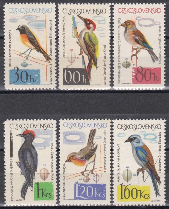 Cehoslovacia 1964 - Păsări, MNH