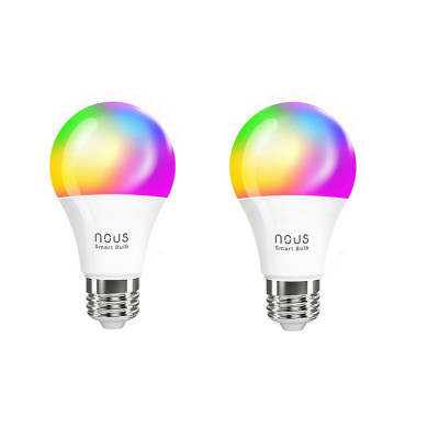 Set 2 becuri LED NOUS P3 RGB Smart, E27, Control din aplicatie foto