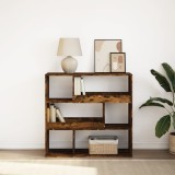 VidaXL Bibliotecă/Separator de cameră, stejar afumat, 100x33x94,5 cm
