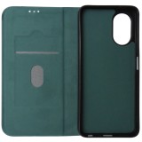 Husa tip carte cu stand, textil verde, pentru Oppo A38