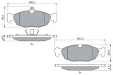 BOSCH 0 986 460 938 set placute frana,frana disc