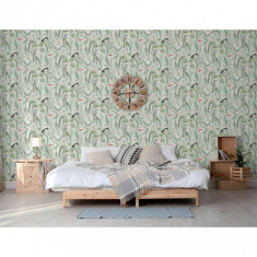 DUTCH WALLCOVERINGS Tapet Flamingo, verde mentă