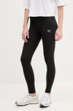 Puma colanti femei, culoarea negru, neted, 682424