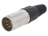 Mufă XLR Tată 5 Pin Metalic Argintat, CLIFF