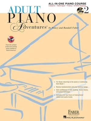 Adult Piano Adventures All-In-One Lesson Book 2: Book with CD, DVD and Online Support