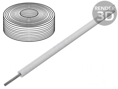 Cablu silicon alb 3m 10AWG elastic foto
