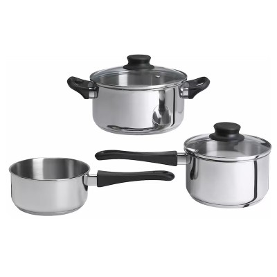 Set oale 5 piese, inox, cratita 0.9 l si 1.7 l si oala 2.8 l foto