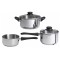 Set oale 5 piese, inox, cratita 0.9 l si 1.7 l si oala 2.8 l