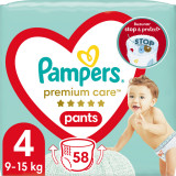 Scutece-chilotel Pampers Premium Care Pants Mega Box Marimea 4, 9-15 kg, 58 buc