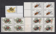 ROMANIA 1996 LP 1404 LP 1413 INSECTE UZUALE HARTIE CRETATA MNH foto