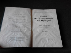 ETUDES SUR LA PSYCHOLOGIE DES MYSTIQUES - JOSEPH MARECHAL VOL.II (CARTE IN LIMBA FRANCEZA) foto