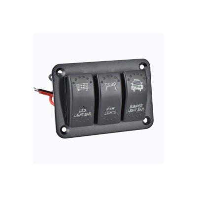 Panou 3 intrerupatoare 12v-24v foto