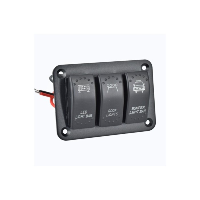 Panou 3 intrerupatoare 12v-24v