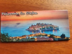 XG Magnet frigider - tematica turistica - Muntenegru Insula Sfantul Stefan foto