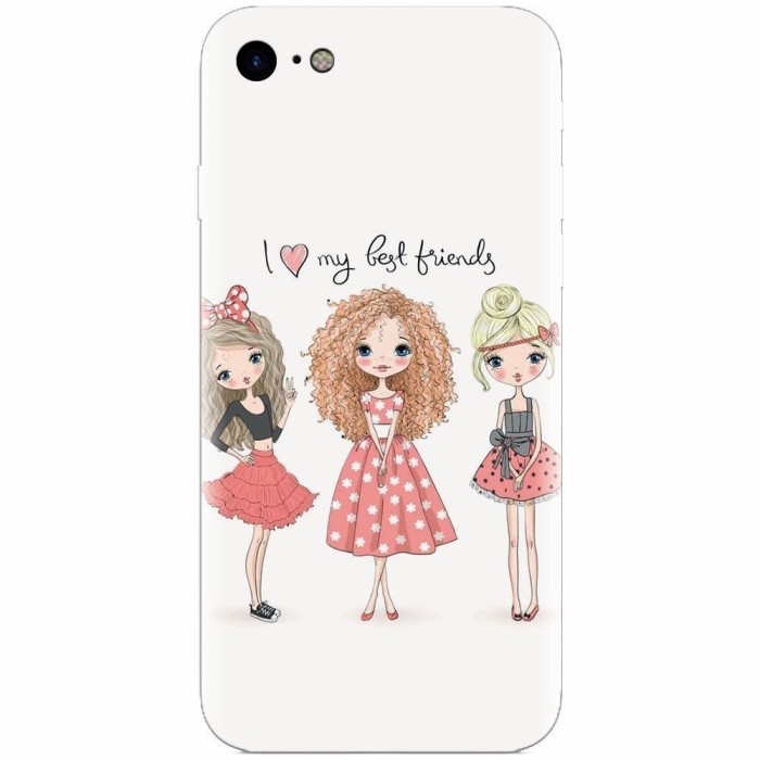 Husa silicon pentru Apple Iphone 6 / 6S, I Love My Best Friends Husa silicon pentru Apple Iphone 6 / 6S, I Love My Best Friends