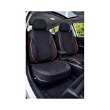 Huse scaune auto universale fractionate XL Premium compatibile SUV si Limuzine negru cusatura rosie Cod: HNG2504-4