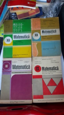 MATEMATICA CLASA A IX A SI A XII A , 4 BUCATI . foto