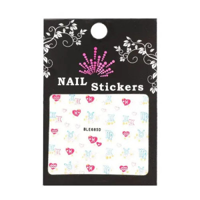 Stickere pentru unghii cu diverse motive colorate foto