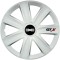 Set 4 Capace Roti GTX Alb R15, Compatibil Cu Dacia Nou
