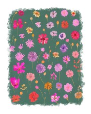 Sticker decorativ Flori, Multicolor, 70 cm, 11526ST foto