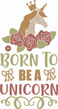 Cumpara ieftin Sticker decorativ, Born To Be A Unicorn, Multicolor, 85 cm, 4844ST, Oem