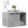 Cutie Litieră Pisici vidaXL Gri Beton 60x40x40cm Lemn Prelucrat, Masă Laterală Multifuncțională