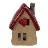 Cumpara ieftin Casuta decorativa ceramica maro rosie 12x9x16 cm