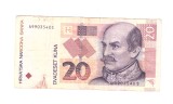Bancnota Croatia 20 kuna 2012, circulata, stare buna