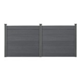 [neu.holz]&reg; Gard Toscana, 165 x 314 cm, WPC, gri HausGarden Leisure