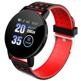 Cumpara ieftin Ceas smartwatch P119 Plus, Bluetooth, Vibratii, Monitorizare Fitness, Notificari, Red