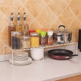 Raft Organizare Metalic Extensibil Alb, Set 2 Bucăți, 38-68cm. Raft Bucatarie, Baie, Dulap. Suport Metalic Universal