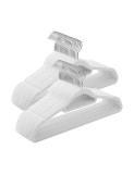 Cumpara ieftin Set 50 de umerase din catifea, Songmics, 43.5 cm, CRF020W02, Alb