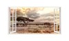 Sticker decorativ, Fereastra 3D, Toamna, 85 cm, 262STK, natura si peisaje