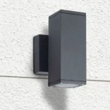 Aplica de perete, 220-240V 2 x 35W, Negru design modern grădină casa