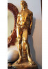 Statuie Domnul Isus la stalpul infamiei - 100 cm, cu foita de aur,vintage,unicat