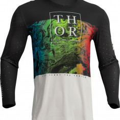 Tricou motocross/enduro Thor Prime Melter, culoare negru/alb, marime 2XL Cod Produs: MX_NEW 29107046PE