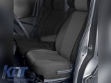 Tapiserie Kegel Tailor Made potrivita pentru scaun singular pe Renault Trafic, Opel Vivaro, Fiat Talento, Nissan NV300 dupa 2014, neagra cu gri Perfor