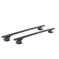 Bare transversale Green Valley Rapido Vento Premium Black Aluminiu pentru SKODA Rapid Sedan 2013-2019, cu prindere pe plafon normal