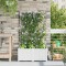 Ghiveci de grădină cu trellis 2 pcs Alb 80 x 40 x 143 cm PP
