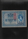 Austria Austro Ungaria 1919 (1902) supratipar 1000 coroane kronen seria54304