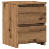 Gossi noptiera, stejar artizanal, 30x30x40 cm, lemn prelucrat