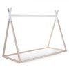 Cadru pat Tipi Childhome 90x200 cm Lemn Natural Alb