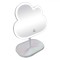 Oglindă Machiaj, Model Nor, Iluminare LED 34 Becuri, Rotire 180░, Alb Perlat, 23x29cm