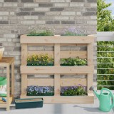 vidaXL Cutii de flori pentru paleți Euro 12 pcs Verde 42037204