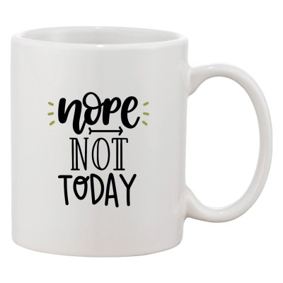 Cana alba personalizata &amp;#039;Nope not today&amp;#039;, INOVATIX&amp;reg;. 330ml foto