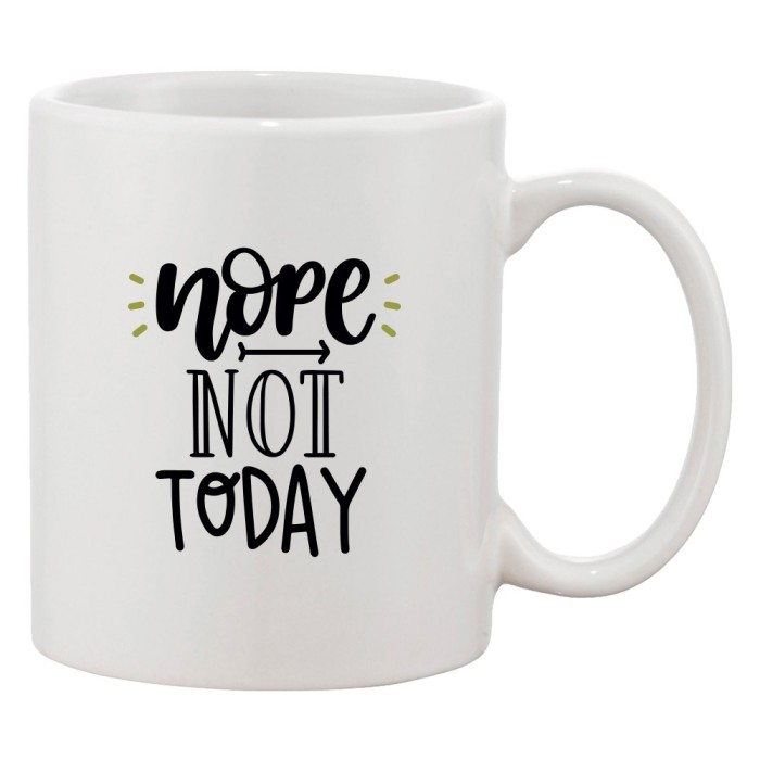 Cana alba personalizata &#039;Nope not today&#039;, INOVATIX&reg;. 330ml