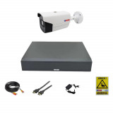 Sistem supraveghere video complet 1 camera exterior full hd cu IR 40 m oem Hikvision, DVR 4 canale, accesorii SafetyGuard Surveillance