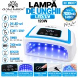 Lampa Unghii LED/UV BQ V10, 120W, Acumulator 7800mAh, Albastru, Timer, Senzor Miscare, Baza Detașabilă