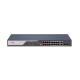 16 Port Fast Ethernet Unmanaged POE Switch Hikvision DS-3E0318P-E(C) Intelligent PoE management. Up to 300 m long range PoE transmission. Port isolati